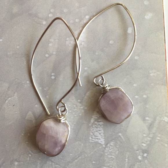 DesignsByKaren Jewelry - Raw Pink Kunzite Sterling Earrings ✨